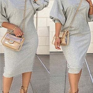 Gray Women's sweatshirt dress. Never worn.